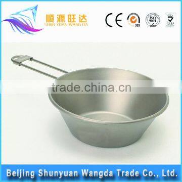 T Sharp Titanium Bowl 300ml and Titanium Pan for Outdoor Cooking Set