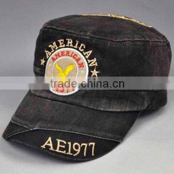 flat top military cap and hat