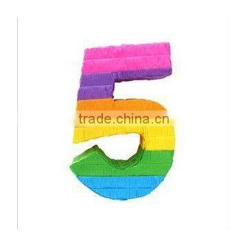 Wholesale Pinata Number 5 Shaped, DIY Number Pinata,Kids Birthday Party Goods products partyware