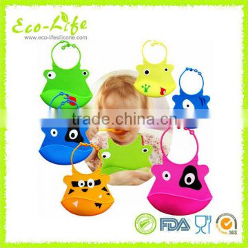 Colorful Silicone Baby Toddler Bibs Washable Waterproof Baby Kids Feeding Bibs