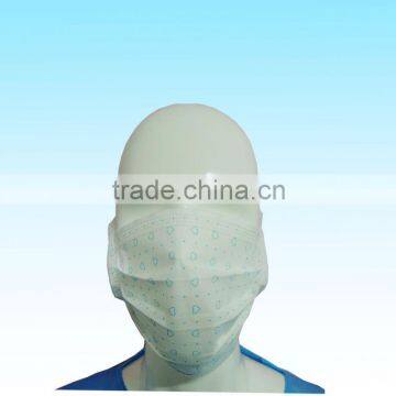 DISPOSABLE PRINTING FLOWER 3PLY FACE MASK WITH TIE ON