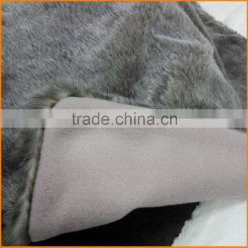 Mink Faux Fur Throw Luxury Plush Blanket in Brown Taupe photo-6