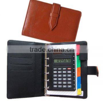 Magnet mini PU notebooks with calculator