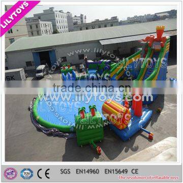 Commercial water park equipment for sale/large slide with ground pool n EN14960