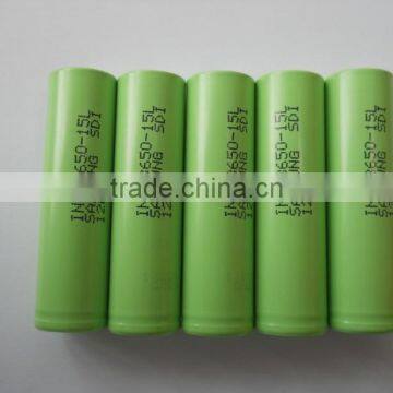 Original High discharge 18A Samsung sdi 18650 1500mah INR18650-15L 3.7V battery cells