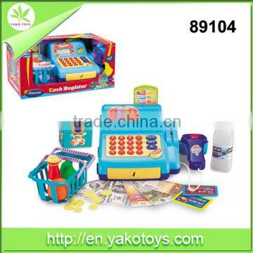 New plastic electrical cash register toys set,BO play house toy,educational toy