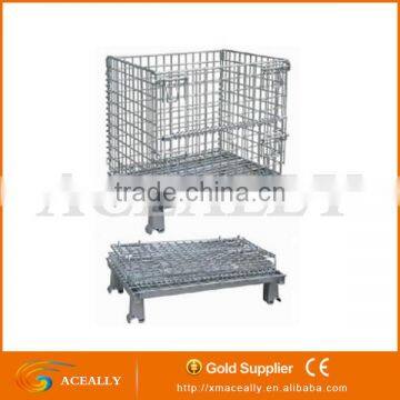 ACEALLY Folding And Stackable Storage Cage/galvanized Wire Mesh Container