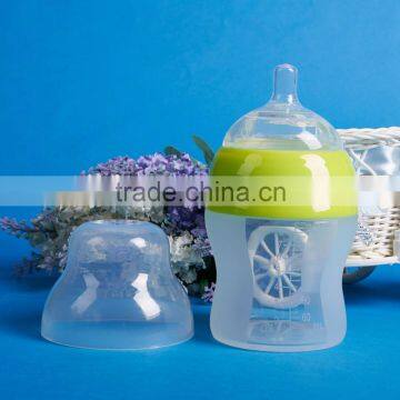 2016 Unique Baby Bottle BPA Free Milk Thermos Silicone Baby Bottle Wholesale photo-3