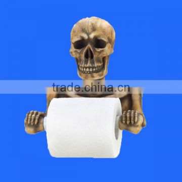 2016 Skull Design Gifts Decor Halloween Resin Toilet Paper Holder