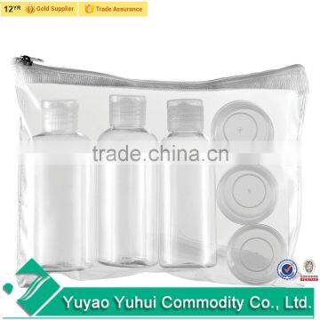 2016 best sell good plastic travel bottle set