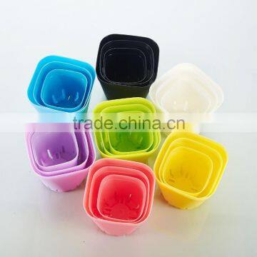 Plastic Square Pots for Plants Colorful Color-Large Size