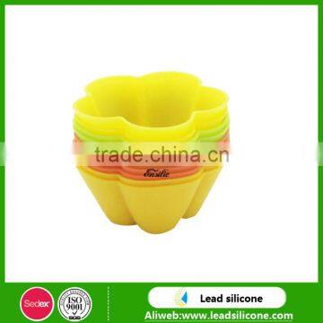Flower Shape Silicone Cup Cake Moulds, Food Grade Custom Mini Silicone Cake Moulds photo-2