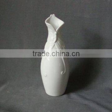Pure White Cylinder Stoneware Bud Vase for Single Flower for Gladiolas and Calla Lilies photo-5