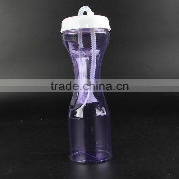 Party Single Wall Plastic Drinking Bottle With Straw photo-2