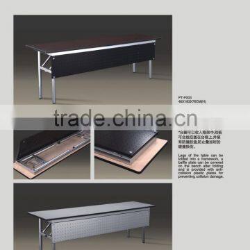 Folding IBM Rectangular Table With Metal Front Plate LQ-T002 photo-2