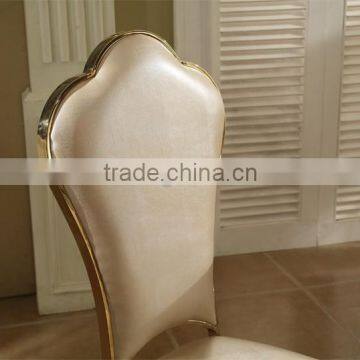 Luxury Leather Stainless Steel Dining Chair for Hotel photo-5