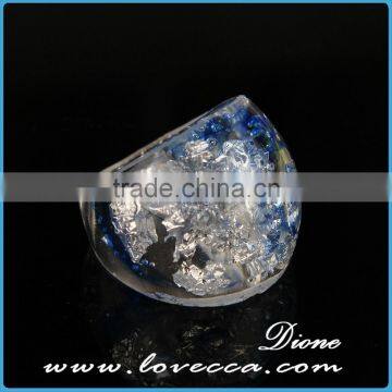 Fairy Rings Ocean Resin Ring, Nature Resin Jewelry Floral Nature Ring photo-3