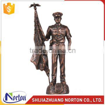 Life size bronze policeman sculpture for outdoor decor NTBH-035LI