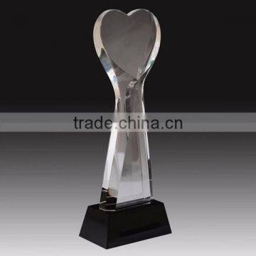 Custom Craft Gifts Blank k9 Heart Crystal Awards