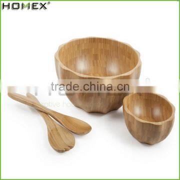 Bamboo Salad Bowl Sets / Natural Living Bamboo Salad Bowls/Homex_Factory