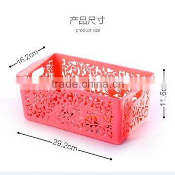 Plastic Household Storage Basket With Handle photo-2