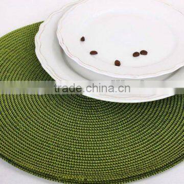 hot sale bicolor plastic tablemat/braided placemat/placemat for dinnerware