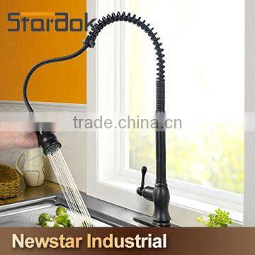 Star.aok Antique Style Single Lever Kitchen Sink Copper Faucet photo-3