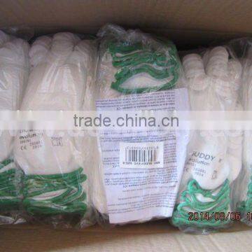 High Quality Natural Cotton Polyester Gloves Working Gloves With White PVC Dots One Side photo-5