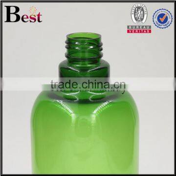 Cosmetic Packaging Round Shoulder Shampoo Lotion Essential Oil Beard Oil Detergent Green 500ml Clear Plastic Bottle With Pump photo-4