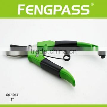 S6-1014 8'' PP +TPR Handle With Stainless Steel Classical Good Quality and Good Useful Garden Scissors photo-4