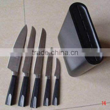 5-Pieces Deluxe Knife Set: 5 Knives + Wooden Knife Block. Hot Sales photo-3