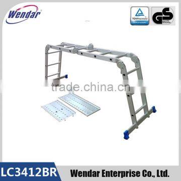 Aluminium multi-purpose ladder 4x3 EN131, TUV GS certificate