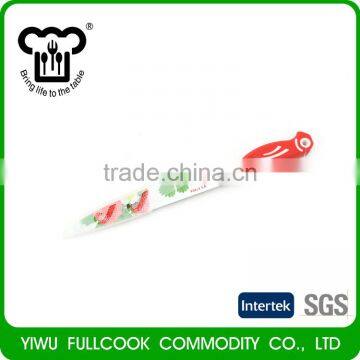 Latest Arrival Fruit Pattern Colored Stainless Paring Fruit Knife With Cover photo-3