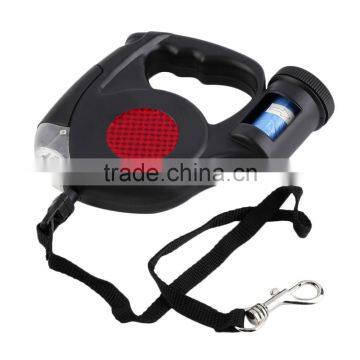 4.5M Automatic Dog Lead Retractable Dog Leash Pet Traction Rope Chain Harness Dog Collar Pet Products 3 LED Lights Garbage Bag photo-3