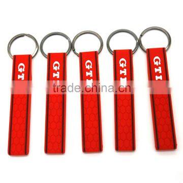 Hot Selling Soft Pvc Rubbe Key Rings Silicone Key Chain for Golf GTI