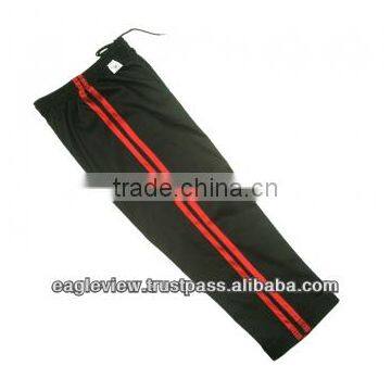 8 OZ Karate Pant / Trouser 100% Cotton Black with Red Strip