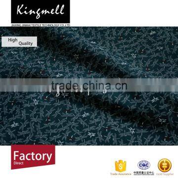 Factory Direct Customized Garment Printed Blue Cotton Poplin Fabric