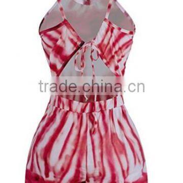 Fashion Summer Sexy Printing Playsuit for Tie Dye Pattern photo-3