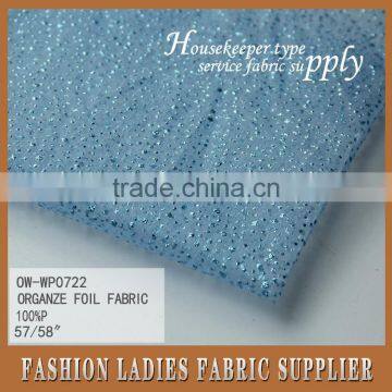 100%POLY ORGANZE FOIL FABRIC FOR DRESS AND GARMENT photo-2