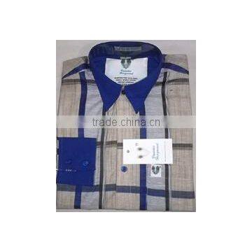 MENS EXECUTIVE FULL SLEEVES POLY COTTON CHECKS SHIRTS photo-5