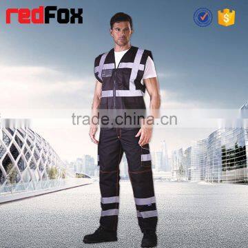 fashion reflective safety 100% polyester cargo pants