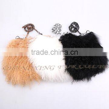 CX-H-09 Fashion Genuine Mongolian Lamb Fur Cheap Handbags From China photo-5