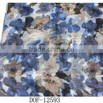 Chiffon Voile Fashion Scarf Printing Floral Geometrical Pattern photo-5