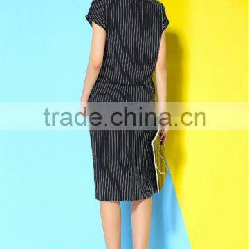 Stripe Fitted Ladies Suit Design Dress Women Wear photo-4