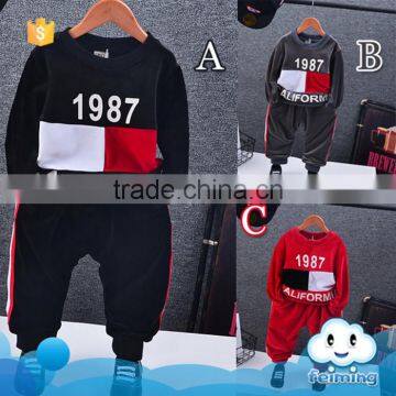 AS-464B Autumn Winter Newest Design Boy Lovely Baby Clothes Sets