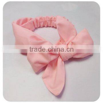 Wholesale Lovely Pom Pom Headband In Plain Pale Pink