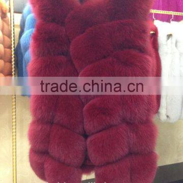 2017 Real Women Winter Fur Vest Fur Coat Natural Fox Fur --pc252 photo-3