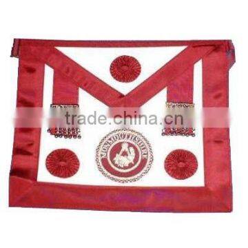 Masonic Apron,Lambskin Apron With Embroidery Badge,Apron With Sleeves