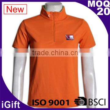 Orange Color Lady shirt with High Collar Shirt