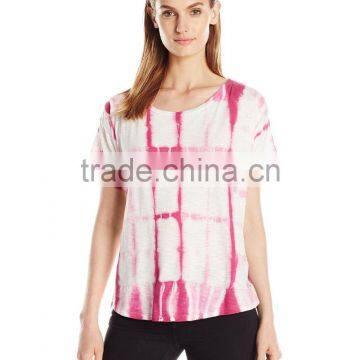 Women's Fashion Good Looking Short Sleeve Wholesale Tie Dye T-Shirt photo-5